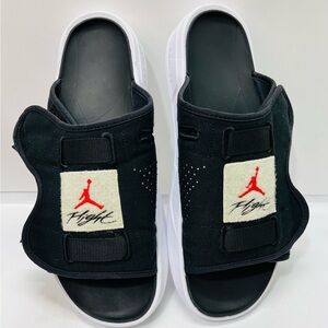 Jordan Kids Black Slide Sandals with Red Jumpman Accent